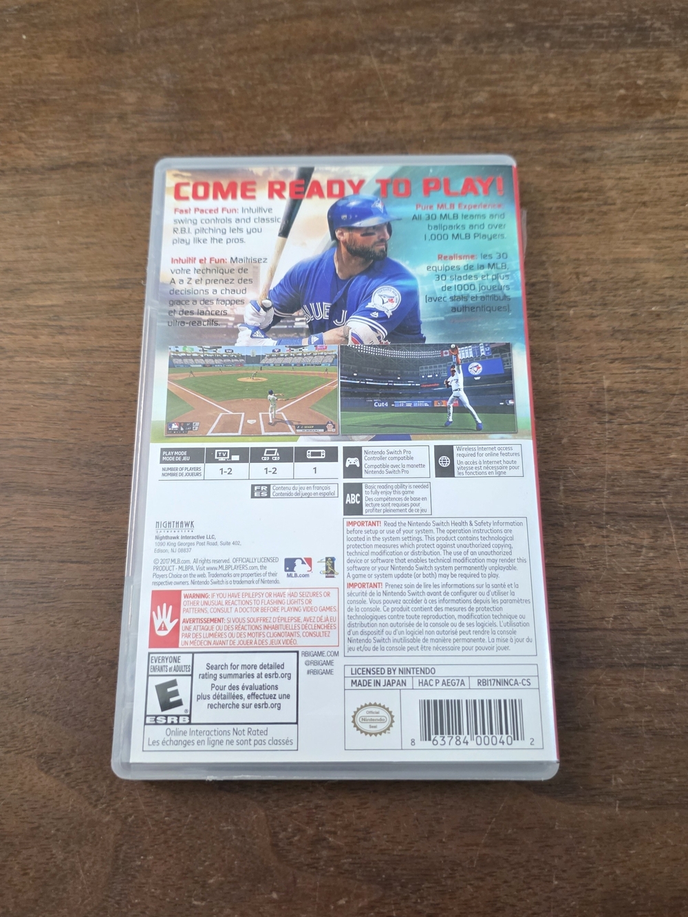 Nintendo Switch MLB RBI Baseball 2017 Game - Picture 3 of 3